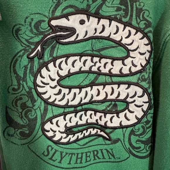 Universal Studios Harry Potter Slytherin Green Zip-Up Hoodie Adult XSmall Unisex - Picture 3 of 8